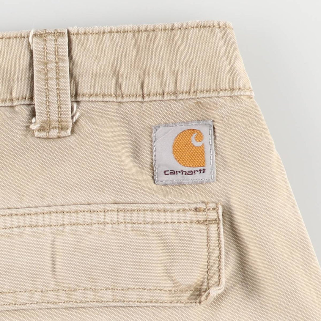 Carhartt Relaxed Fit Duck Cargo Shorts, Shorts, Men's, W34 equivalent unclear Beige type Vintage Second Hand