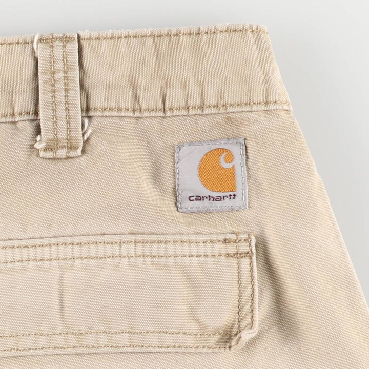 Carhartt Relaxed Fit Duck Cargo Shorts, Shorts, Men's, W34 equivalent unclear Beige type Vintage Second Hand