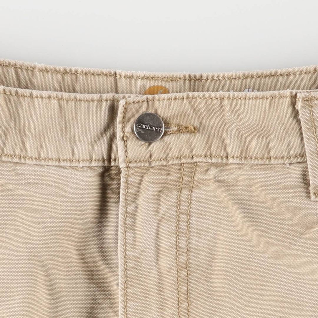 Carhartt Relaxed Fit Duck Cargo Shorts, Shorts, Men's, W34 equivalent unclear Beige type Vintage Second Hand