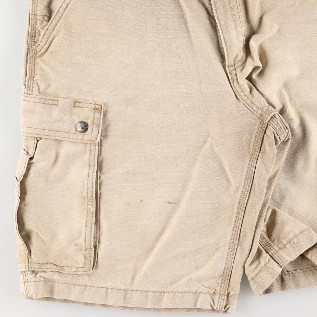 Carhartt Relaxed Fit Duck Cargo Shorts, Shorts, Men's, W34 equivalent unclear Beige type Vintage Second Hand