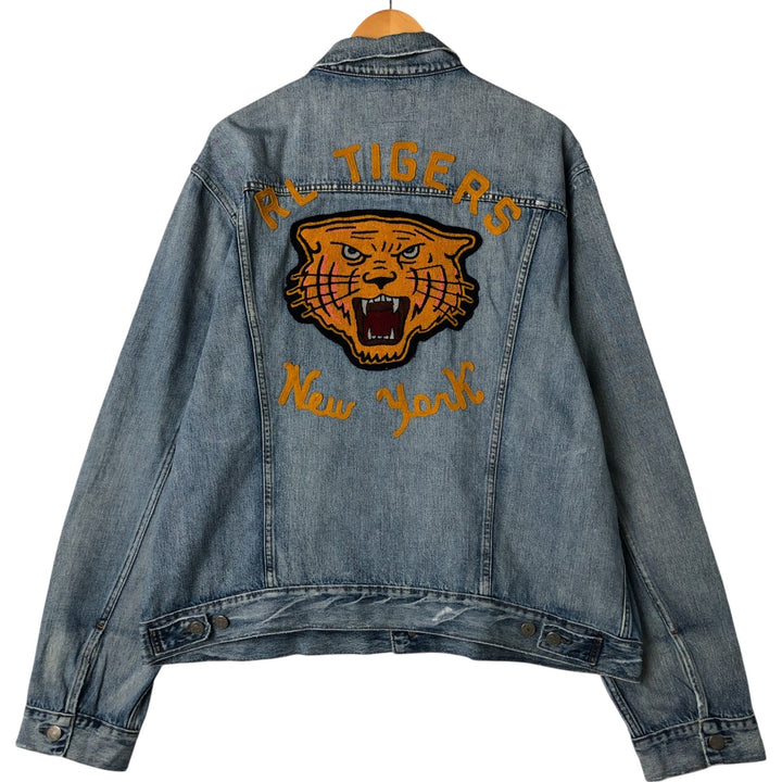 Ralph Lauren POLO RALPH LAUREN denim jacket G-jacket Men's XXL equivalent cotton blue type Vintage Second Hand