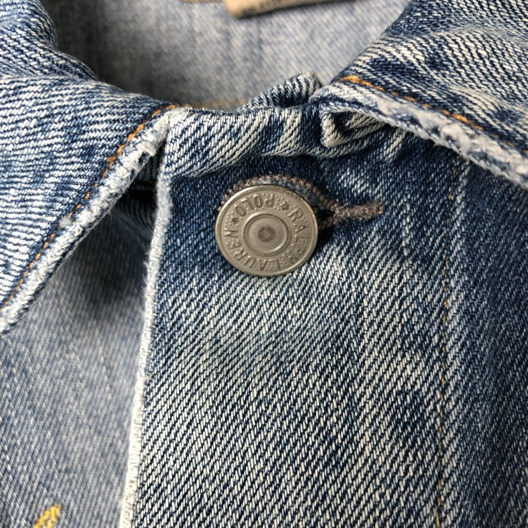 Ralph Lauren POLO RALPH LAUREN denim jacket G-jacket Men's XXL equivalent cotton blue type Vintage Second Hand