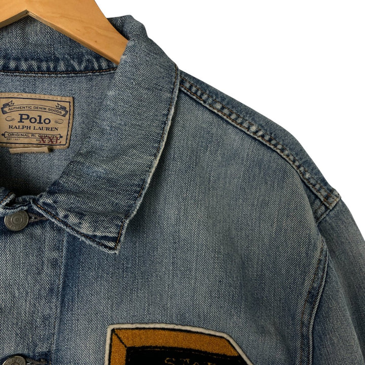 Ralph Lauren POLO RALPH LAUREN denim jacket G-jacket Men's XXL equivalent cotton blue type Vintage Second Hand