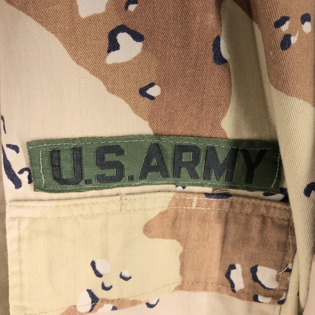 80'S US Military Camouflage Pattern 6C Desert Chocolate Chip Camo BDU Military Jacket Made in USA MEDIUM-REGULAR Men's M cotton Beige type Vintage Second Hand