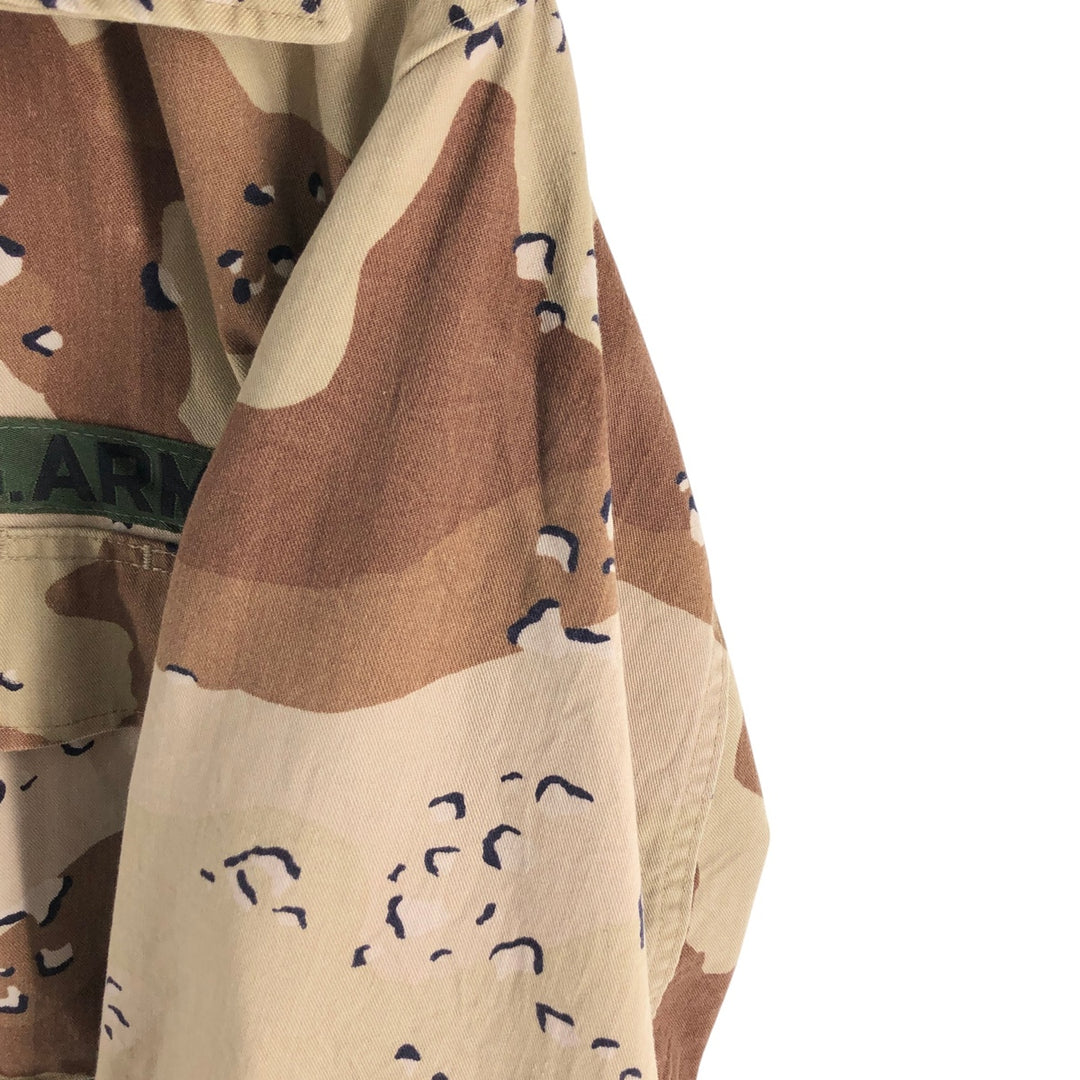 80'S US Military Camouflage Pattern 6C Desert Chocolate Chip Camo BDU Military Jacket Made in USA MEDIUM-REGULAR Men's M cotton Beige type Vintage Second Hand