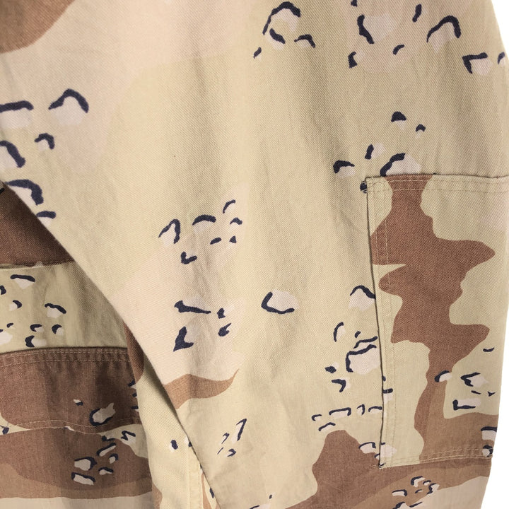 80'S US Military Camouflage Pattern 6C Desert Chocolate Chip Camo BDU Military Jacket Made in USA MEDIUM-REGULAR Men's M cotton Beige type Vintage Second Hand