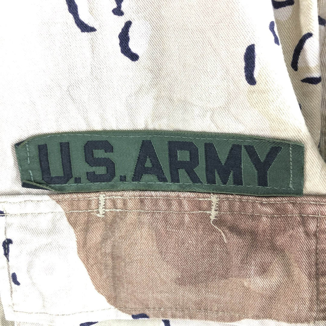 80'S US Military Camouflage Pattern 6C Desert Chocolate Chip Camo BDU Military Jacket Made in USA MEDIUM-REGULAR Men's M cotton Beige type Vintage Second Hand