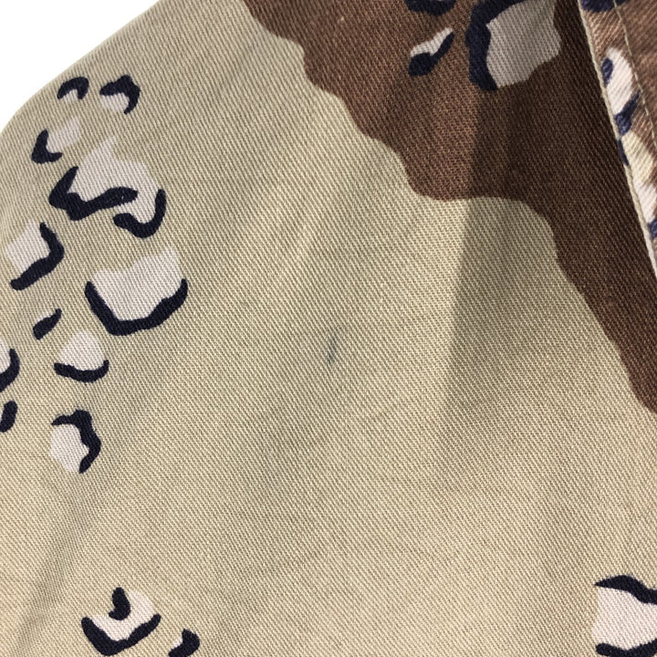 80'S US Military Camouflage Pattern 6C Desert Chocolate Chip Camo BDU Military Jacket Made in USA MEDIUM-REGULAR Men's M cotton Beige type Vintage Second Hand