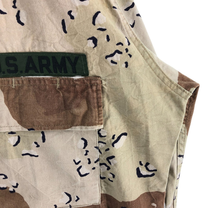 80'S US Military Camouflage Pattern 6C Desert Chocolate Chip Camo BDU Military Jacket Made in USA MEDIUM-REGULAR Men's M cotton Beige type Vintage Second Hand
