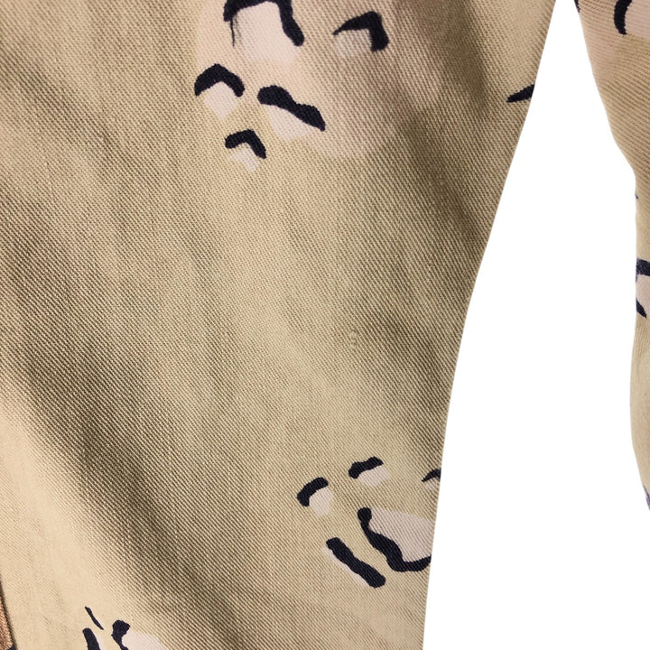 80'S US Military Camouflage Pattern 6C Desert Chocolate Chip Camo BDU Military Jacket Made in USA MEDIUM-REGULAR Men's M cotton Beige type Vintage Second Hand