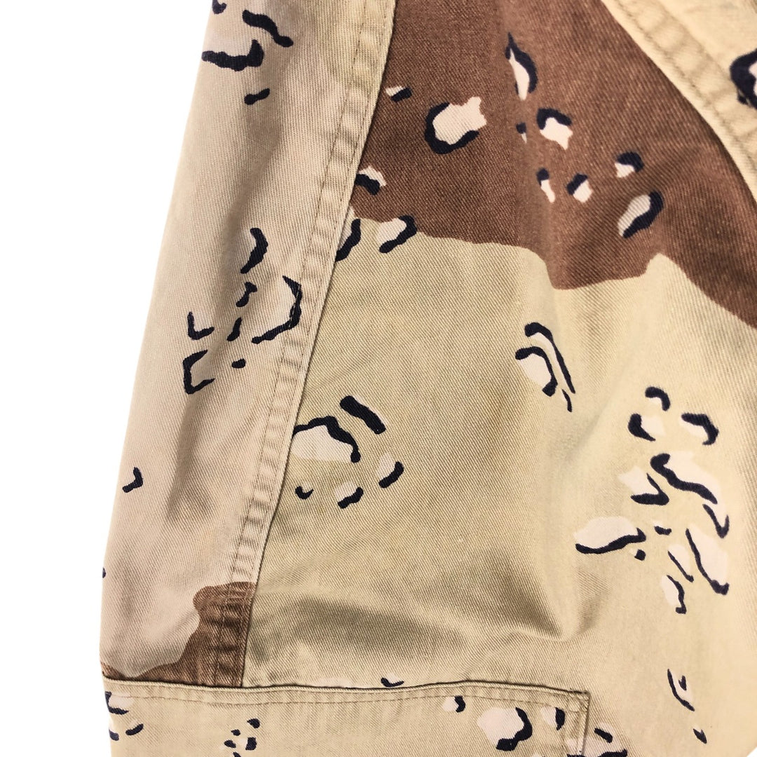 80'S US Military Camouflage Pattern 6C Desert Chocolate Chip Camo BDU Military Jacket Made in USA MEDIUM-REGULAR Men's M cotton Beige type Vintage Second Hand