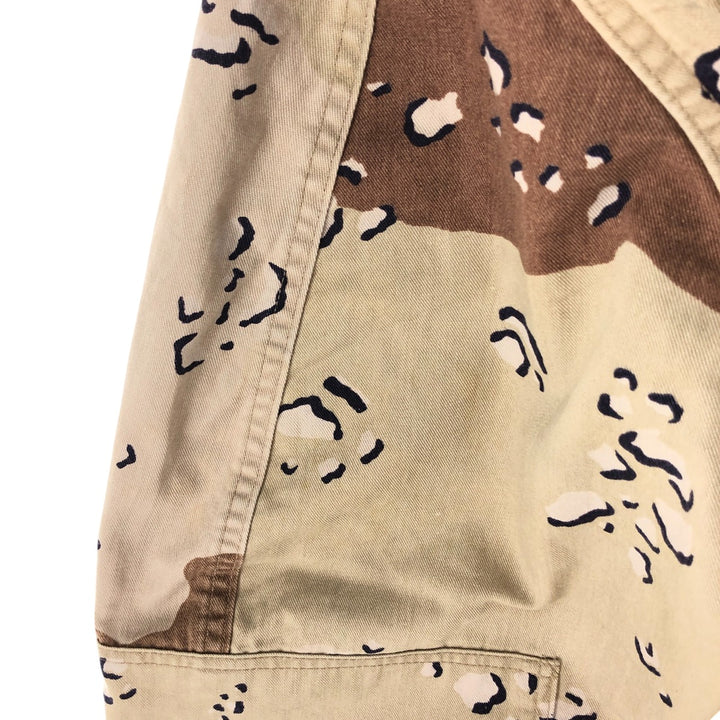 80'S US Military Camouflage Pattern 6C Desert Chocolate Chip Camo BDU Military Jacket Made in USA MEDIUM-REGULAR Men's M cotton Beige type Vintage Second Hand