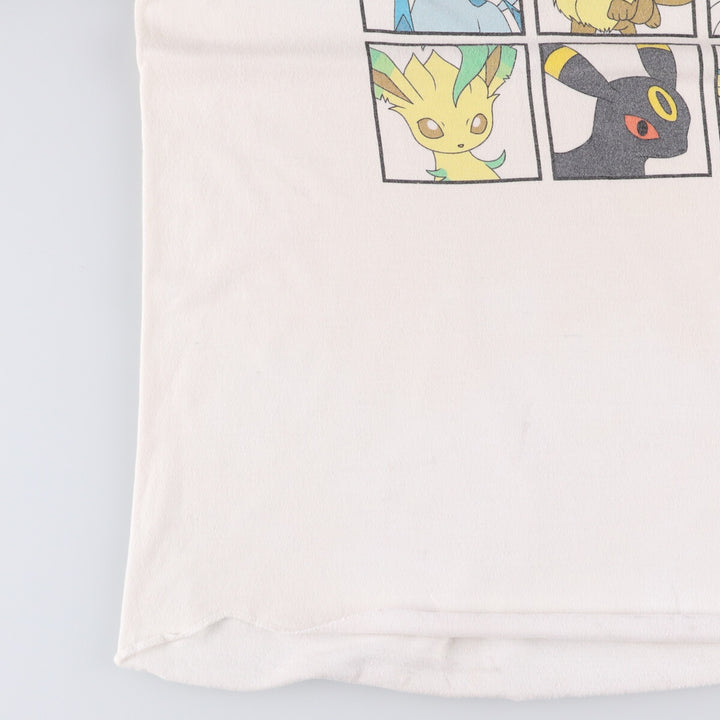 WELOVELINE POKEMON Pocket Monsters Anime 3/4 Sleeve Raglan T-Shirt Men's M Size cotton white type Vintage Second Hand