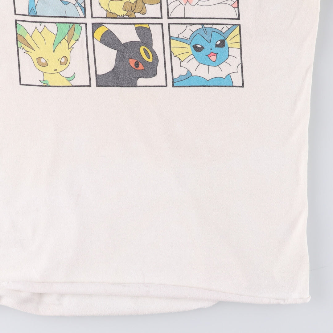 WELOVELINE POKEMON Pocket Monsters Anime 3/4 Sleeve Raglan T-Shirt Men's M Size cotton white type Vintage Second Hand