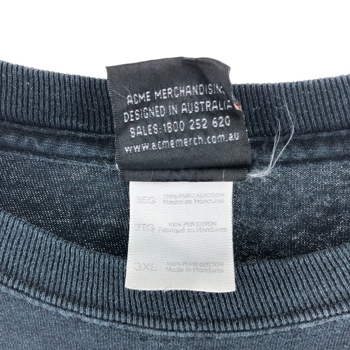 Big size 00'S Harley-Davidson long T-shirt, men's XXXL equivalent cotton black type Vintage Second Hand