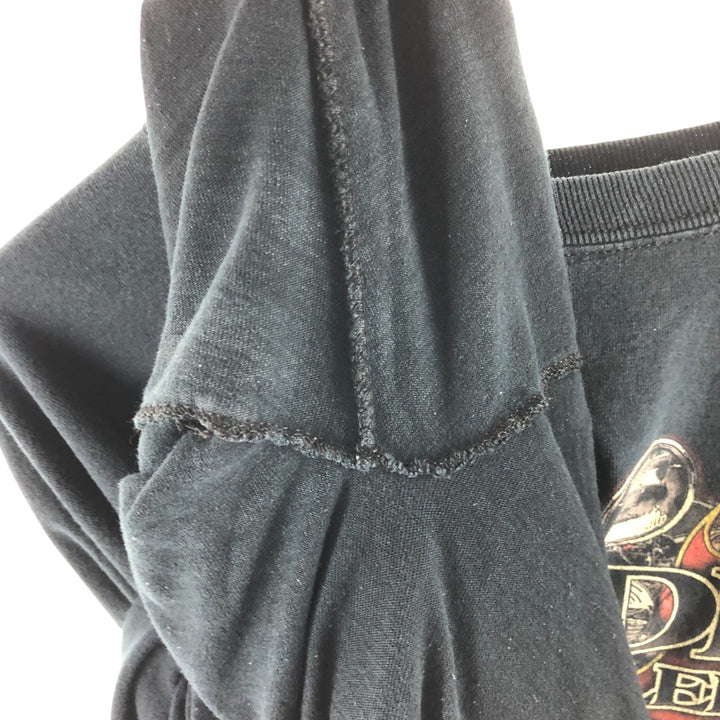 Big size 00'S Harley-Davidson long T-shirt, men's XXXL equivalent cotton black type Vintage Second Hand