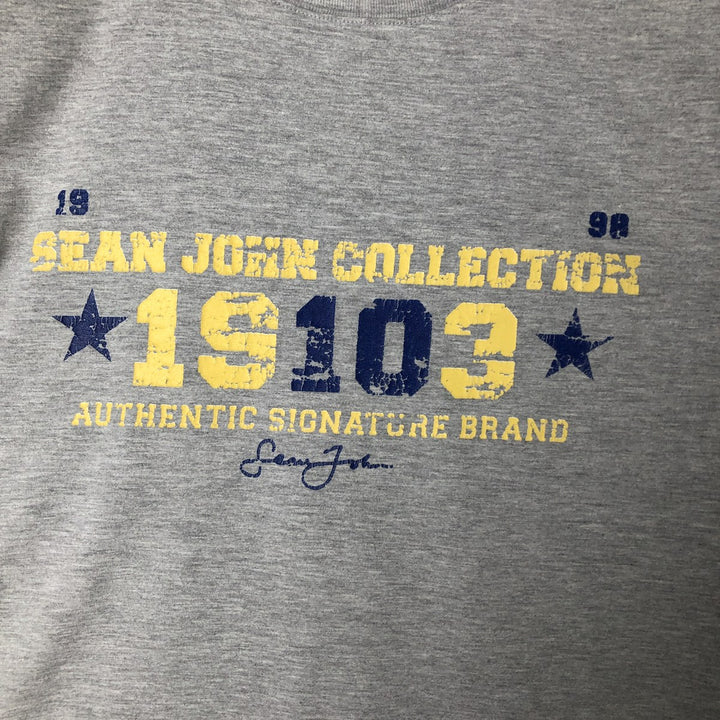 Sean John SEANJOHN Long Sleeve T-Shirt Made in USA Men's XL cotton gray type Vintage Second Hand