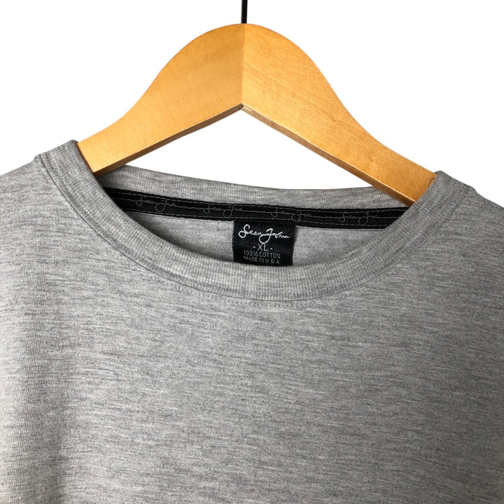 Sean John SEANJOHN Long Sleeve T-Shirt Made in USA Men's XL cotton gray type Vintage Second Hand
