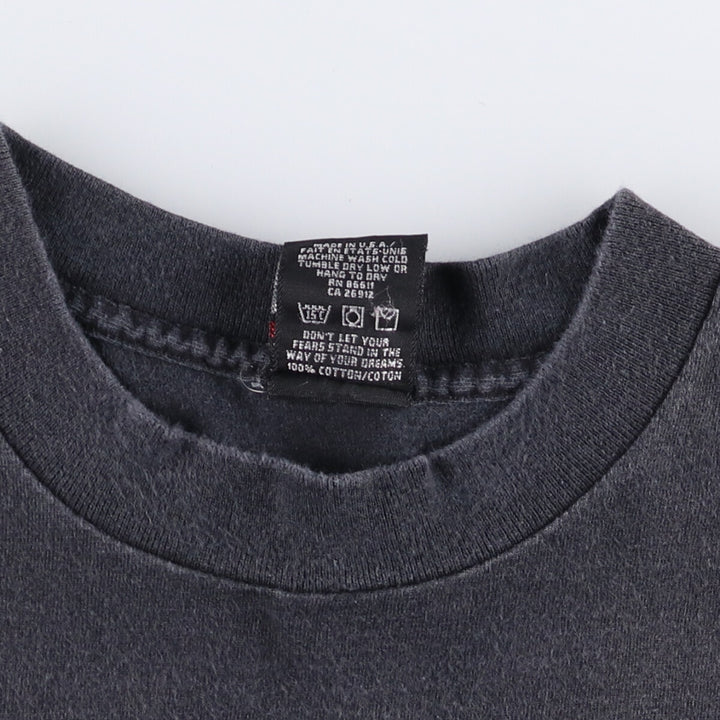 90'S NO FEAR surf skate T-shirt made in USA, men's size L, vintage cotton black type Vintage Second Hand