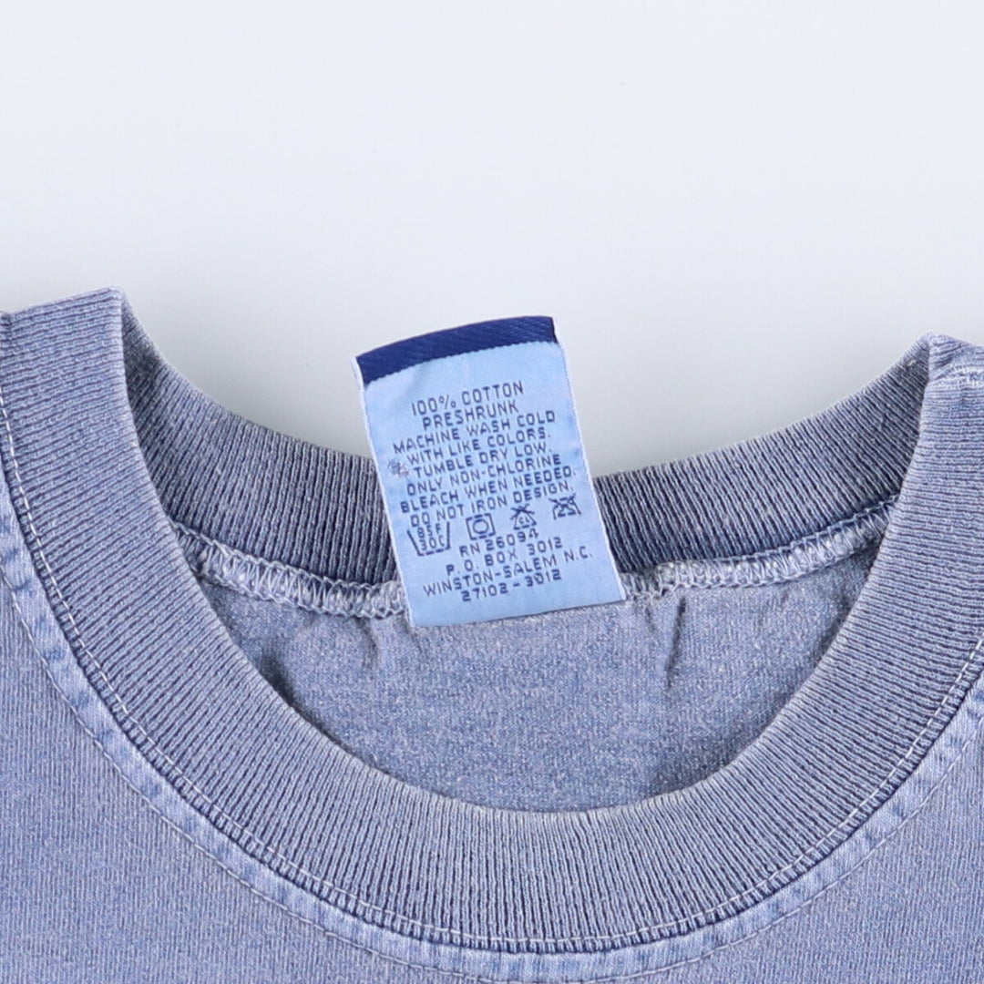 90'S Champion College T-shirt Made in USA Men's XL Vintage cotton blue type Vintage Second Hand