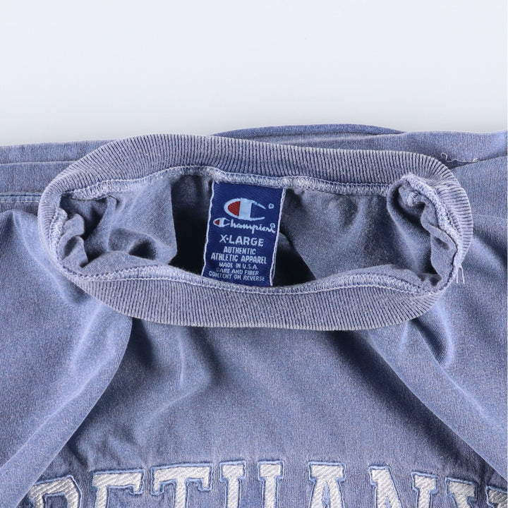 90'S Champion College T-shirt Made in USA Men's XL Vintage cotton blue type Vintage Second Hand