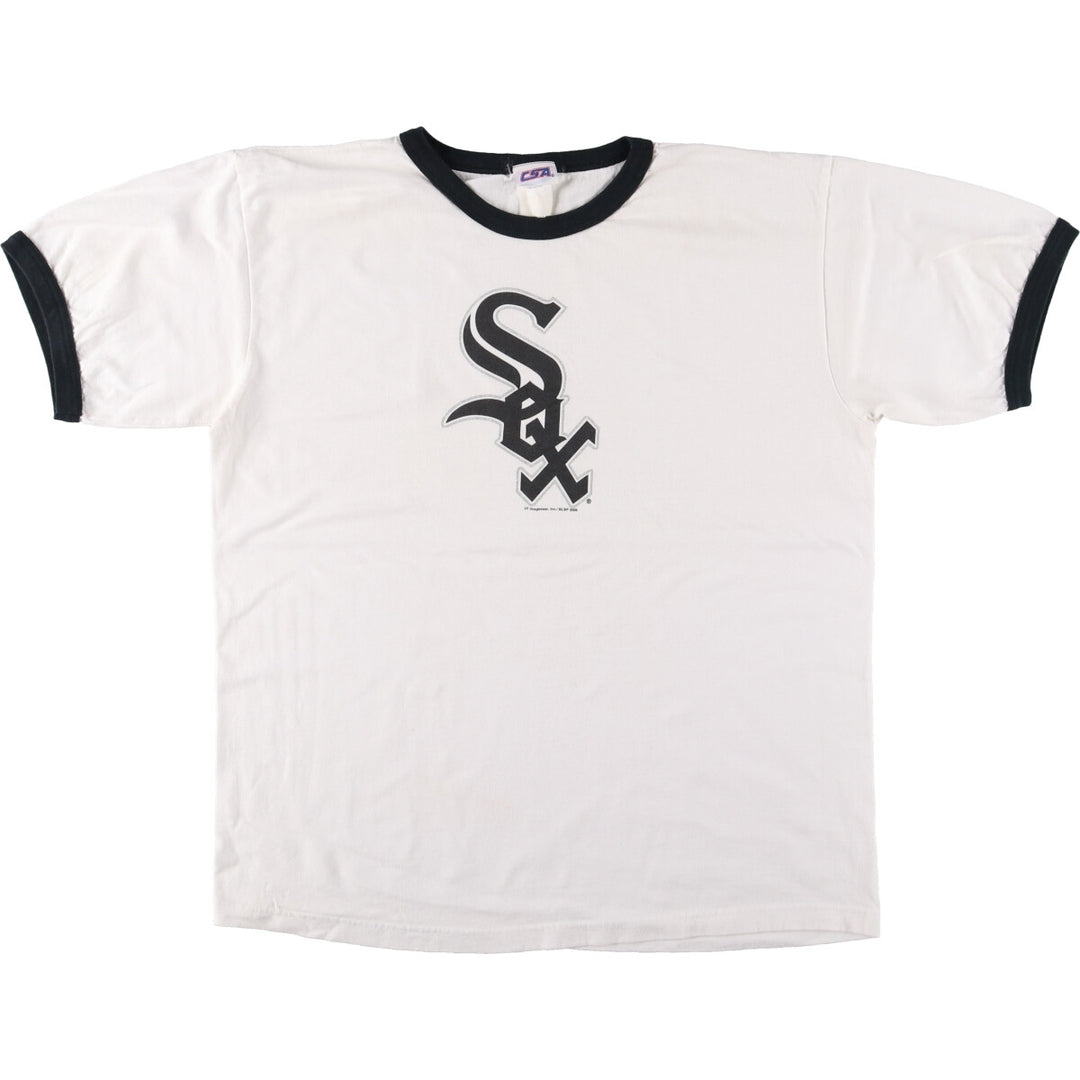00'S CSA MLB SHICAGO WHITE SOX Chicago White Sox Ringer T-shirt Men's L size unclear white type Vintage Second Hand