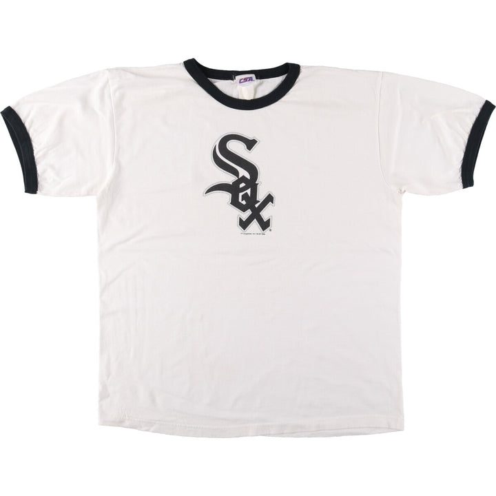 00'S CSA MLB SHICAGO WHITE SOX Chicago White Sox Ringer T-shirt Men's L size unclear white type Vintage Second Hand