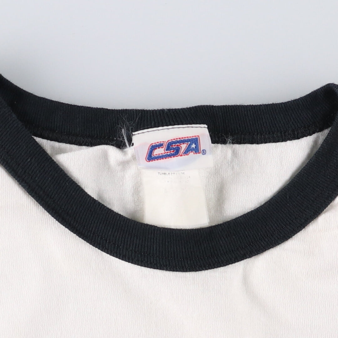 00'S CSA MLB SHICAGO WHITE SOX Chicago White Sox Ringer T-shirt Men's L size unclear white type Vintage Second Hand
