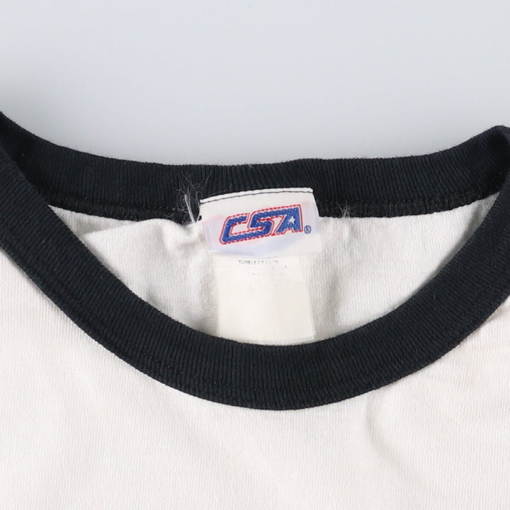 00'S CSA MLB SHICAGO WHITE SOX Chicago White Sox Ringer T-shirt Men's L size unclear white type Vintage Second Hand