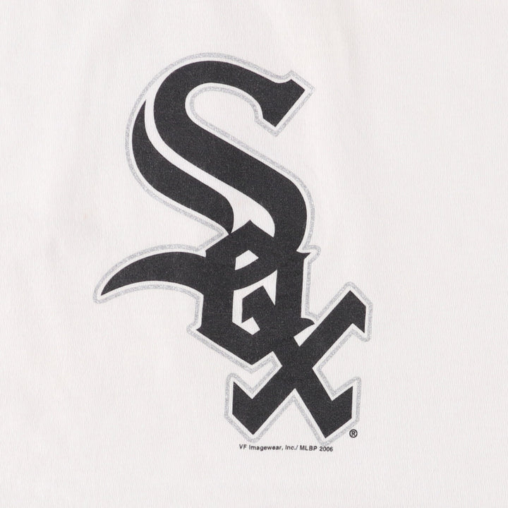 00'S CSA MLB SHICAGO WHITE SOX Chicago White Sox Ringer T-shirt Men's L size unclear white type Vintage Second Hand