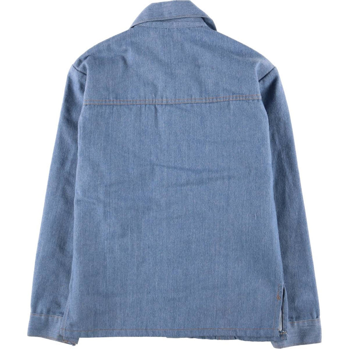 70'S Sears BOYS Trucker type jacket, women's size S, vintage unclear blue type Vintage Second Hand