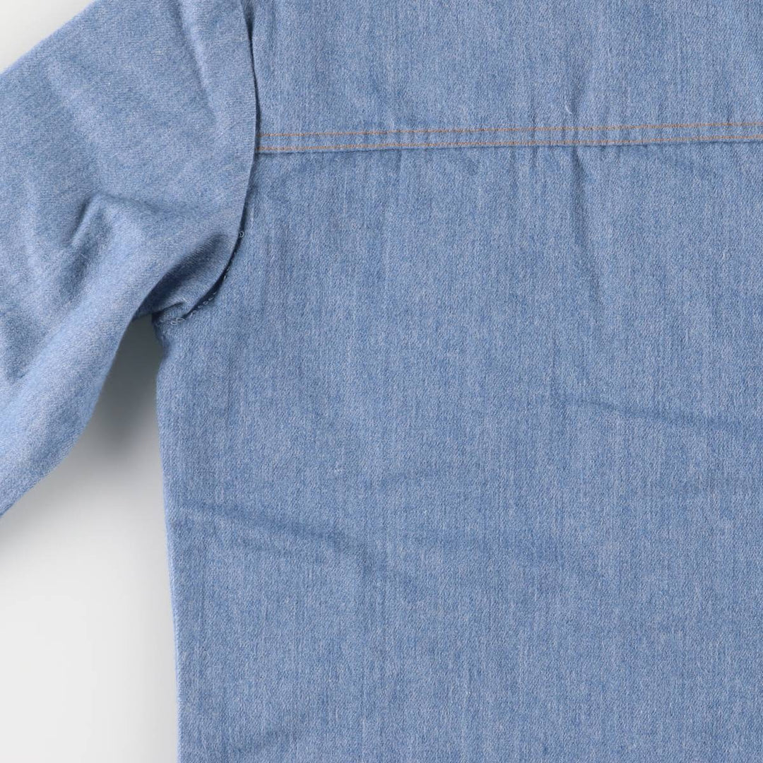 70'S Sears BOYS Trucker type jacket, women's size S, vintage unclear blue type Vintage Second Hand