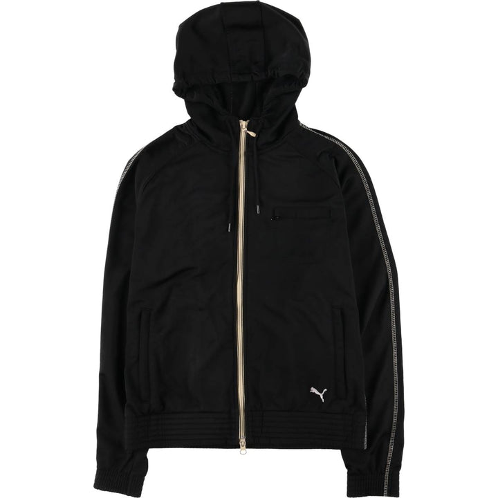 90s~00'S PUMA Jersey Hoodie Track Jacket Women's S Size Vintage polyester black type Vintage Second Hand