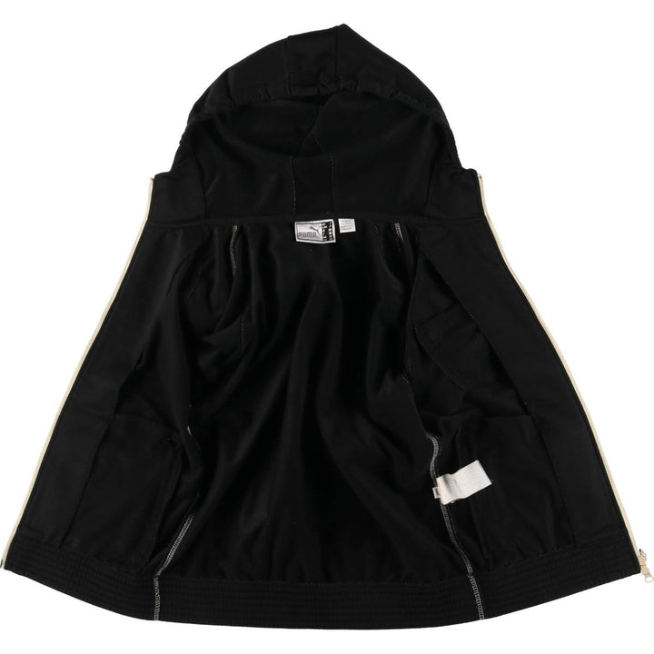 90s~00'S PUMA Jersey Hoodie Track Jacket Women's S Size Vintage polyester black type Vintage Second Hand