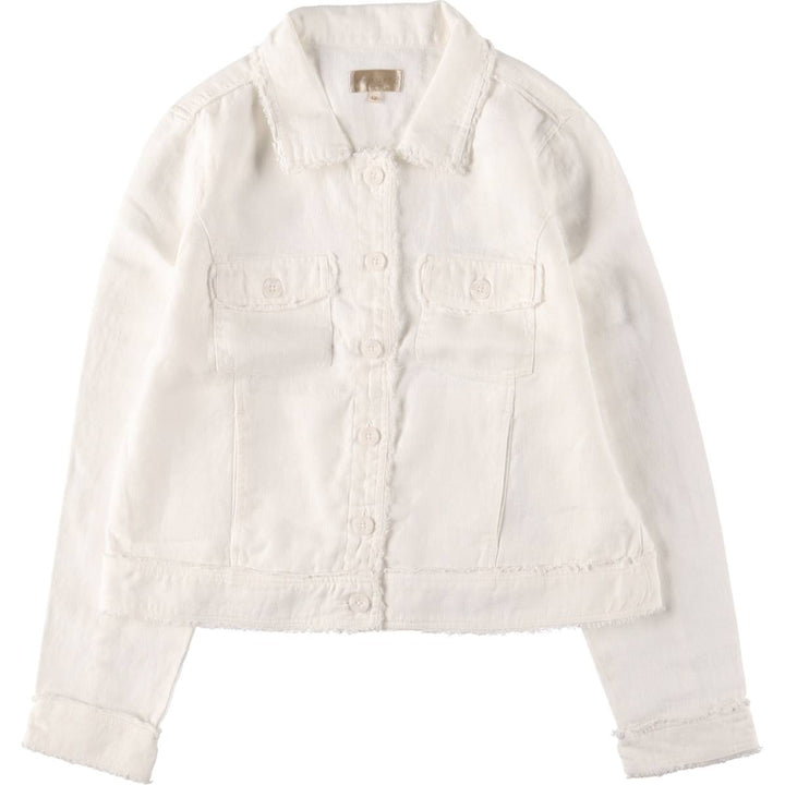 Regatta Linen Jacket, Women's Size M linen white type Vintage Second Hand