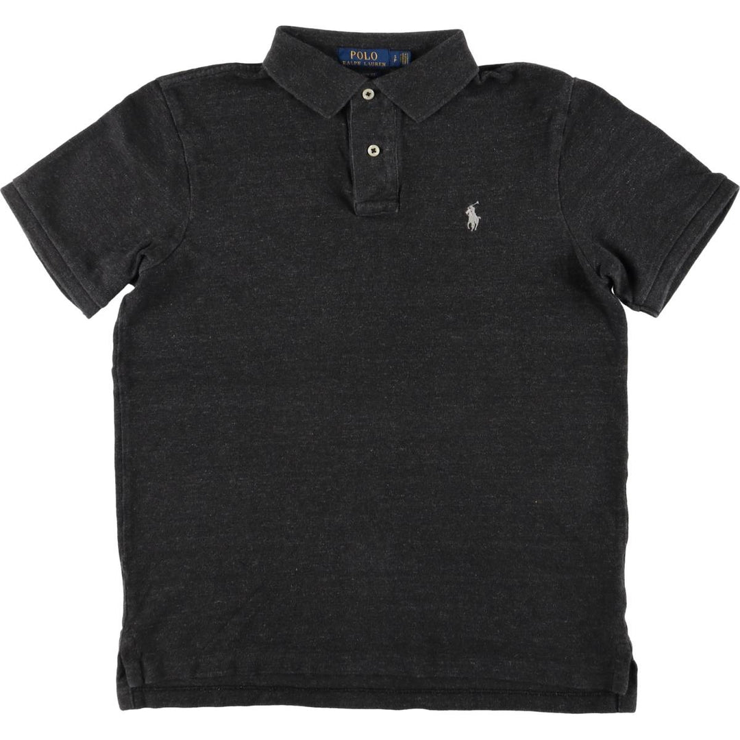 Ralph Lauren POLO RALPH LAUREN CLASSIC FIT short sleeve polo shirt for women, size S cotton gray type Vintage Second Hand