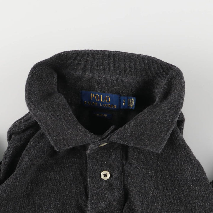 Ralph Lauren POLO RALPH LAUREN CLASSIC FIT short sleeve polo shirt for women, size S cotton gray type Vintage Second Hand