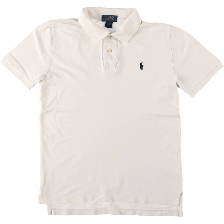 Ralph Lauren POLO by Ralph Lauren short sleeve polo shirt, women's size M cotton white type Vintage Second Hand