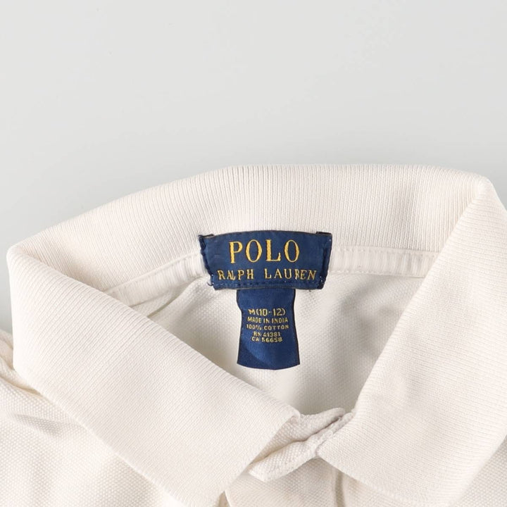 Ralph Lauren POLO by Ralph Lauren short sleeve polo shirt, women's size M cotton white type Vintage Second Hand