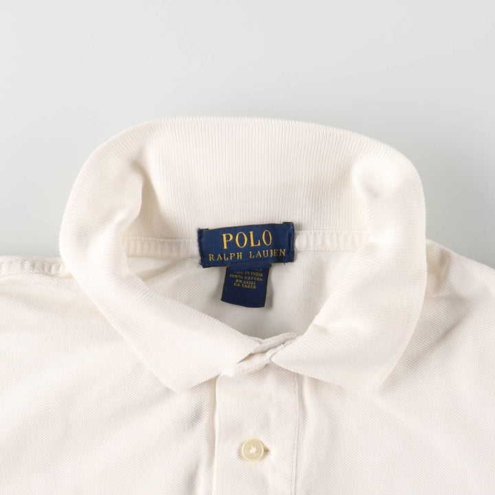 Ralph Lauren POLO by Ralph Lauren short sleeve polo shirt, women's size M cotton white type Vintage Second Hand