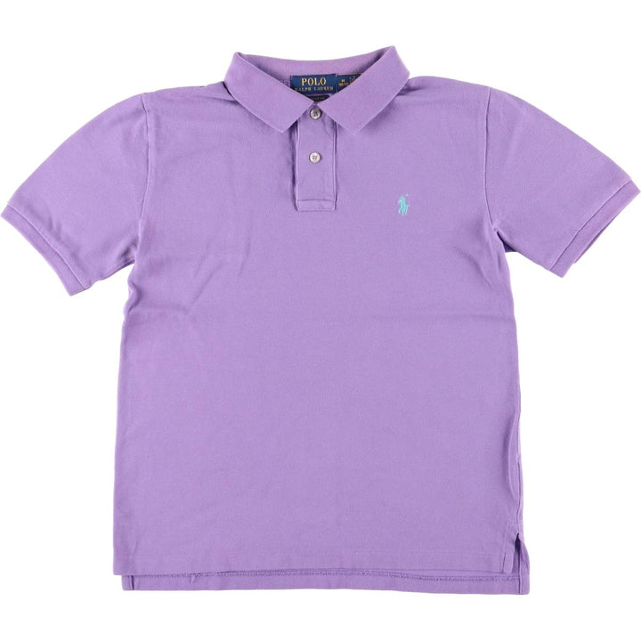 Ralph Lauren POLO RALPH LAUREN CLASSIC FIT short sleeve polo shirt for women, size M cotton purple type Vintage Second Hand