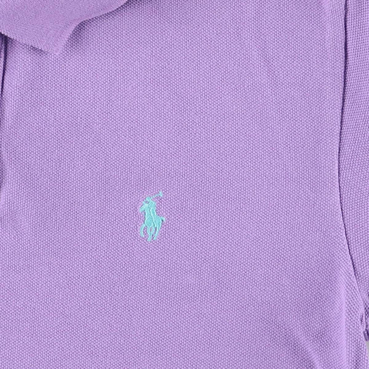 Ralph Lauren POLO RALPH LAUREN CLASSIC FIT short sleeve polo shirt for women, size M cotton purple type Vintage Second Hand