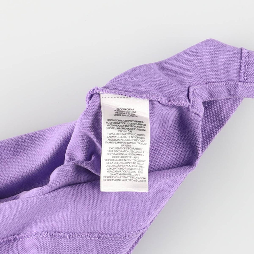 Ralph Lauren POLO RALPH LAUREN CLASSIC FIT short sleeve polo shirt for women, size M cotton purple type Vintage Second Hand