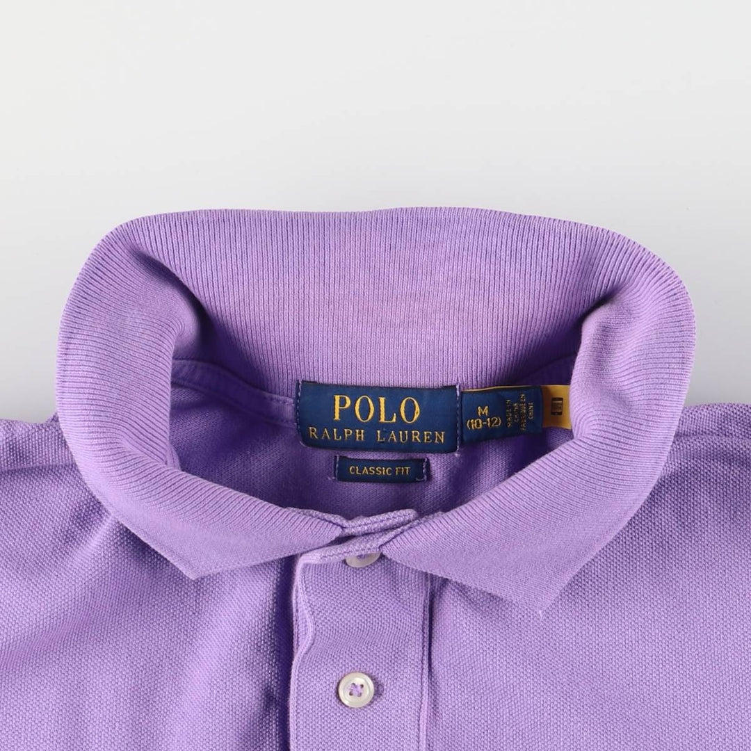 Ralph Lauren POLO RALPH LAUREN CLASSIC FIT short sleeve polo shirt for women, size M cotton purple type Vintage Second Hand
