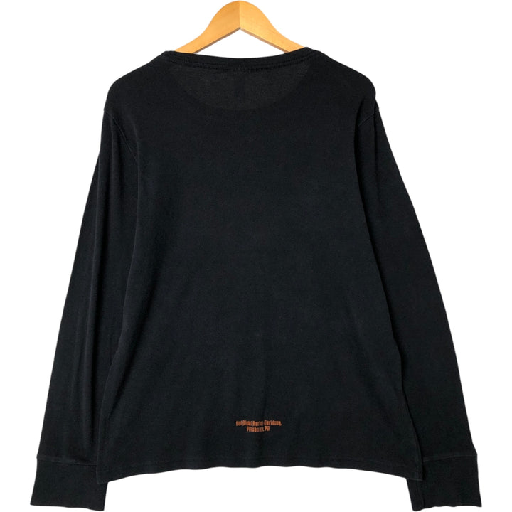 Harley-Davidson Long Sleeve T-Shirt for Women (XL Size) cotton black type Vintage Second Hand
