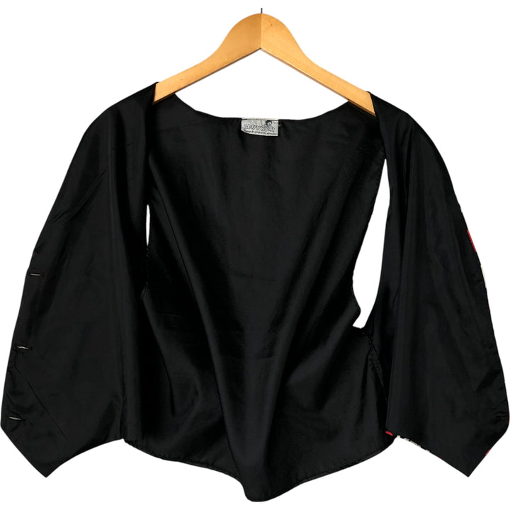 90'S BETTY BOOP all-over print front-opening vest, women's size L, vintage polyester black type Vintage Second Hand