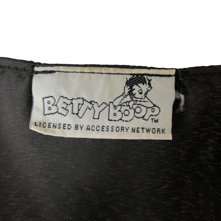 90'S BETTY BOOP all-over print front-opening vest, women's size L, vintage polyester black type Vintage Second Hand