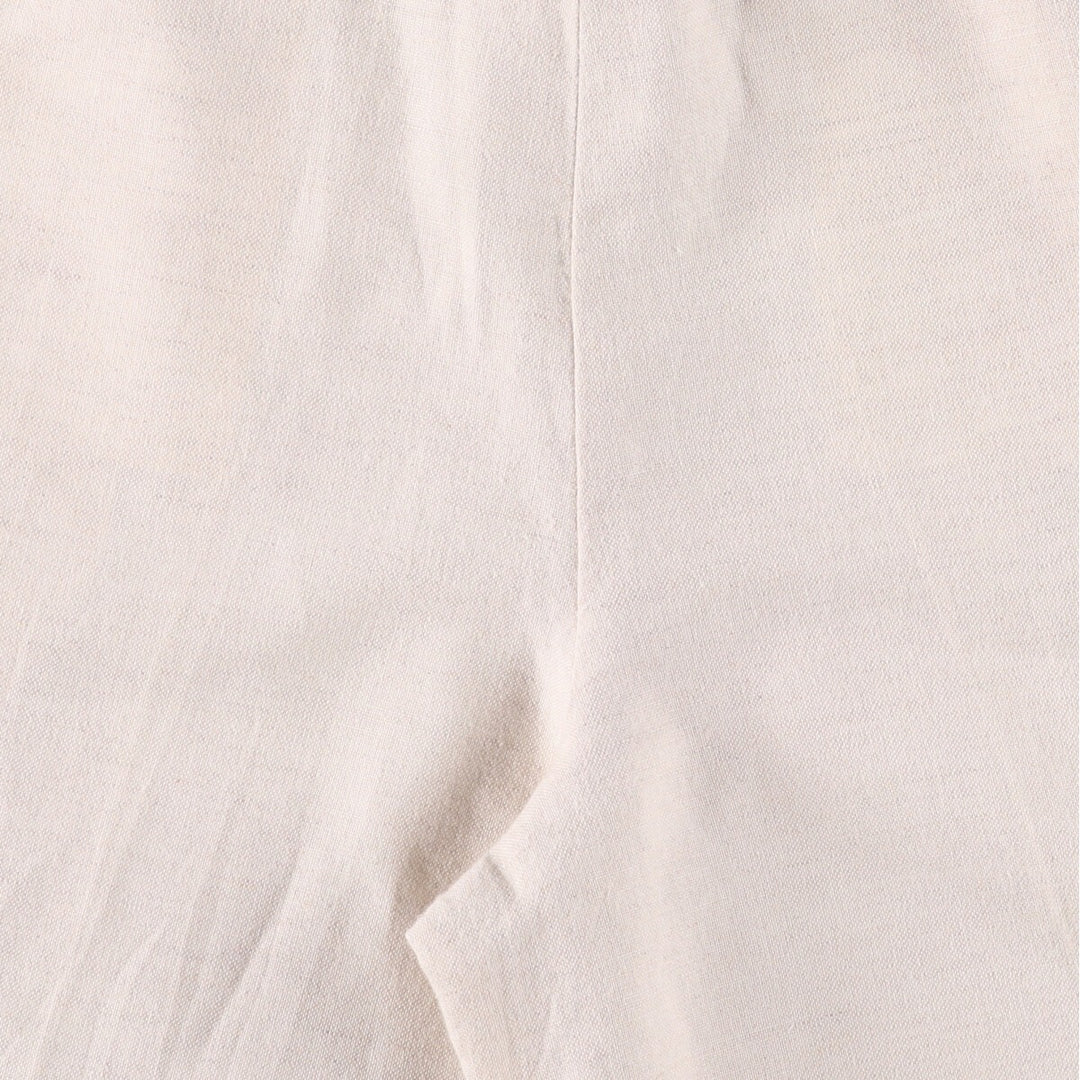 TEHAMA Two-pleat linen x cotton pants slacks for men, equivalent to w35 linen Beige type Vintage Second Hand