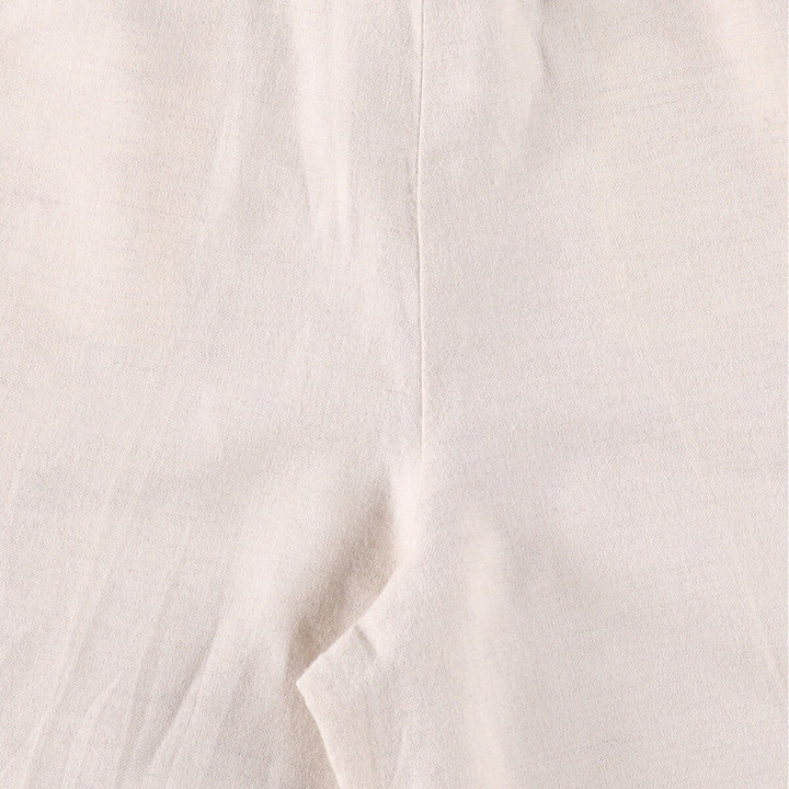 TEHAMA Two-pleat linen x cotton pants slacks for men, equivalent to w35 linen Beige type Vintage Second Hand