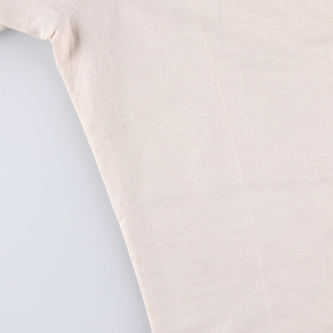 TEHAMA Two-pleat linen x cotton pants slacks for men, equivalent to w35 linen Beige type Vintage Second Hand